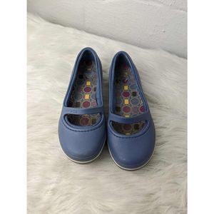 CrocsMary Jane Flats Women’s 11092 Slip On Comfort Round Toe Blue